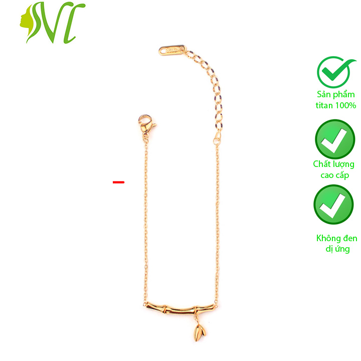Lắc tay nữ titan cành trúc dễ thương không đen dị ứng