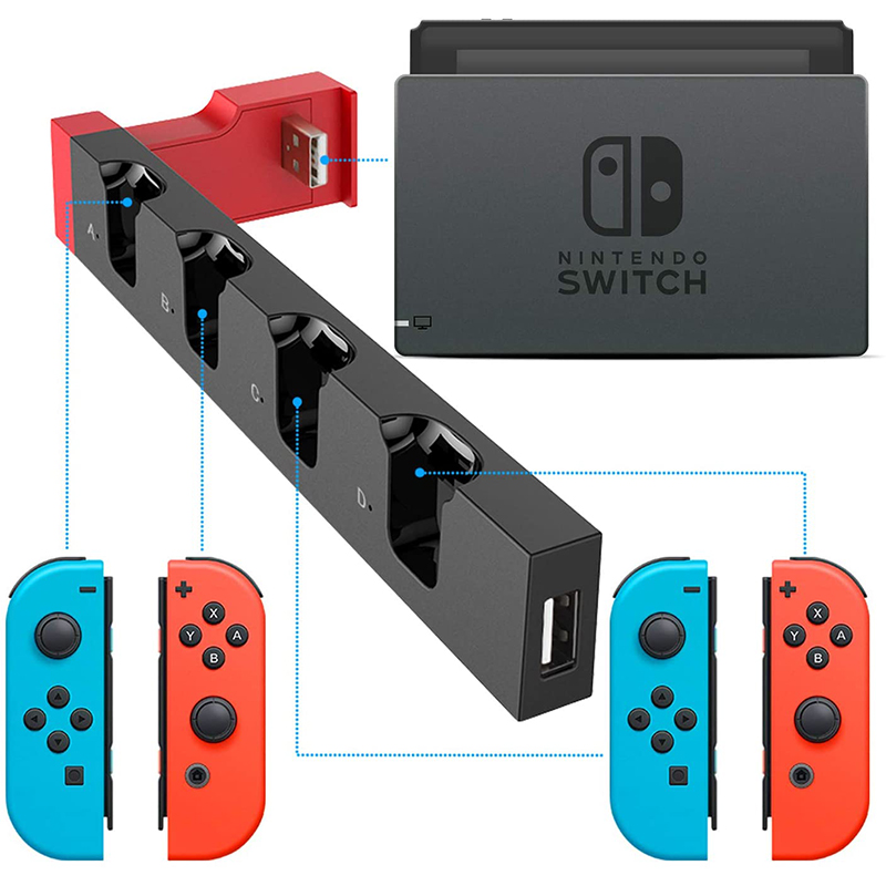 【Seasonal Sale】 Nintendo Switch Joy-Con Charging Dock Hub USB Charging Dock Holder Charger Controlle