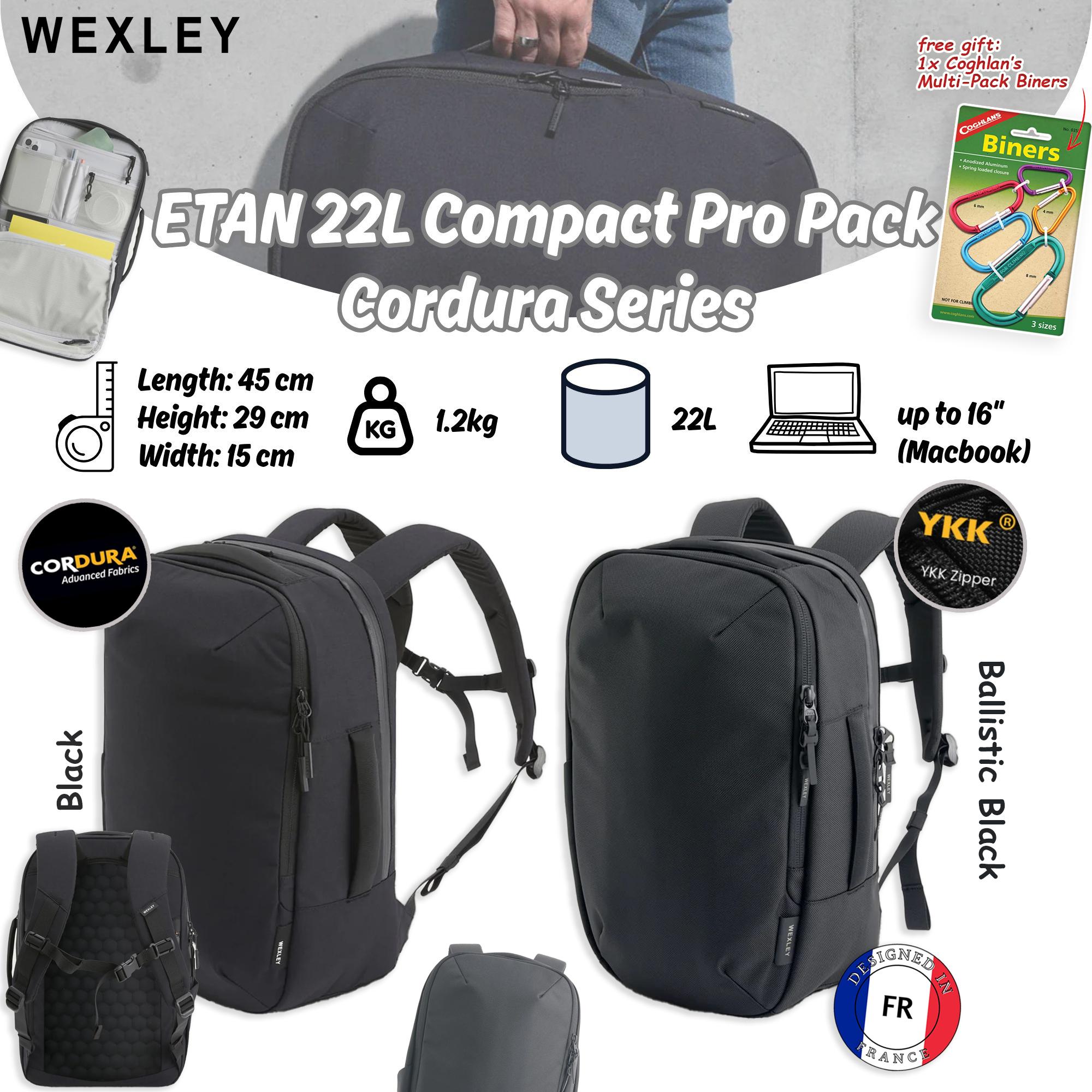 Wexley Urban Day Pack WEXLEY Madison Daypack Cordura® Edition