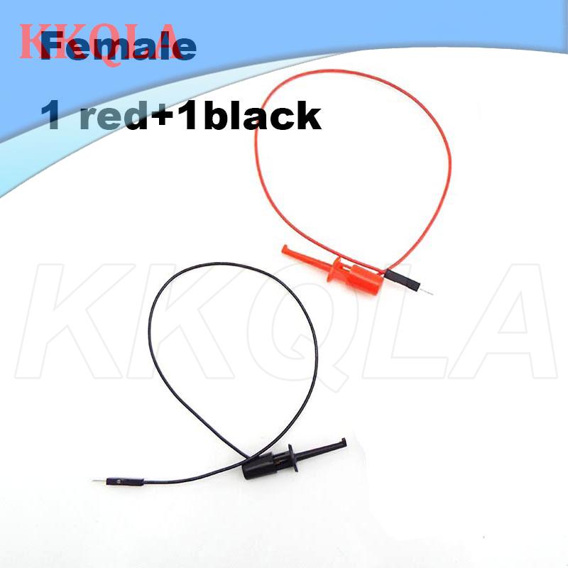 QKKQLA 4Types Single Test Hook Clip Line 10Pin Cable Crocodile Clip Electronic Testing