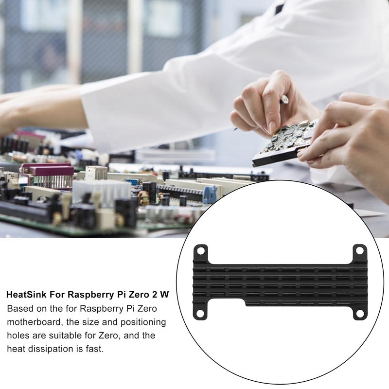 For Raspberry Pi Zero 2 W /Zero Aluminum Heatsink Kit with Thermal Pad for Raspberry Pi Zero W