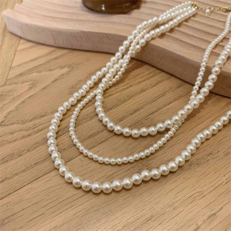 Pearl Multi Layer Necklace For Girls And Women Wearing at Party Dating Wedding Travelling Occasions Wora Special.