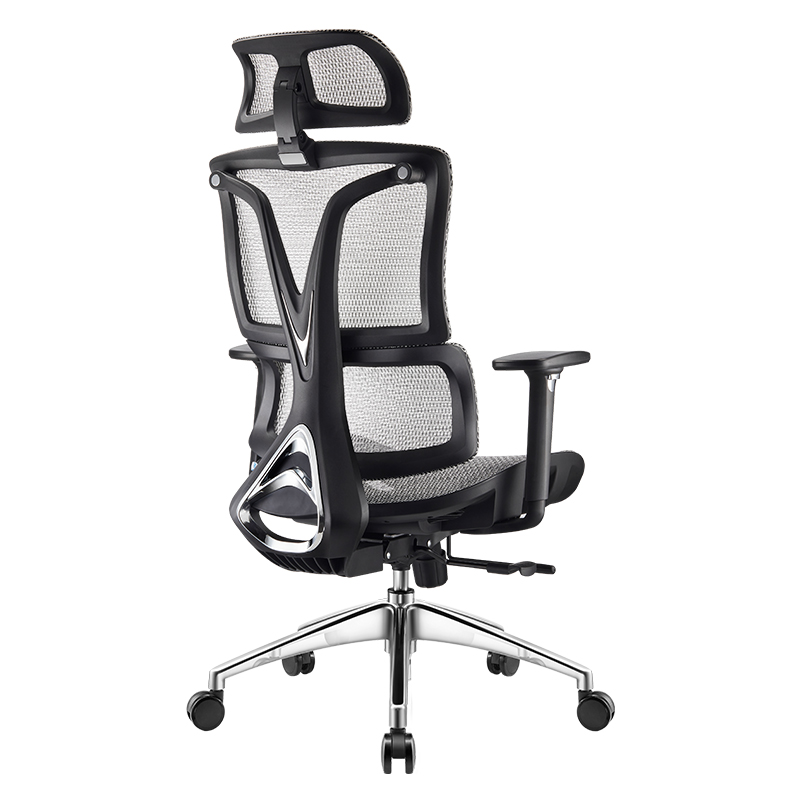 Ghế Công thái học Ergonomic 1608 Xám - Thiết kế 2 lưng