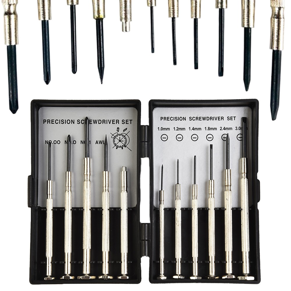 Durable 11pcs Screwdriver Set for Watch Jewelry Glasses Repair Precision Tools