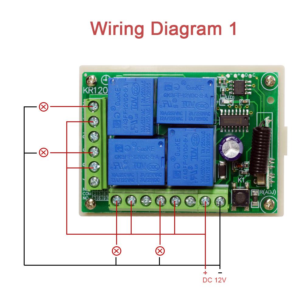 Qiachip%20433mhz%20Wireless%20Remote%20Control%20Dc%2012v%204ch%20Relay%20Switch%20Module%204pcs%20Rf%20Controllor%20Diy%20-%20Image%206