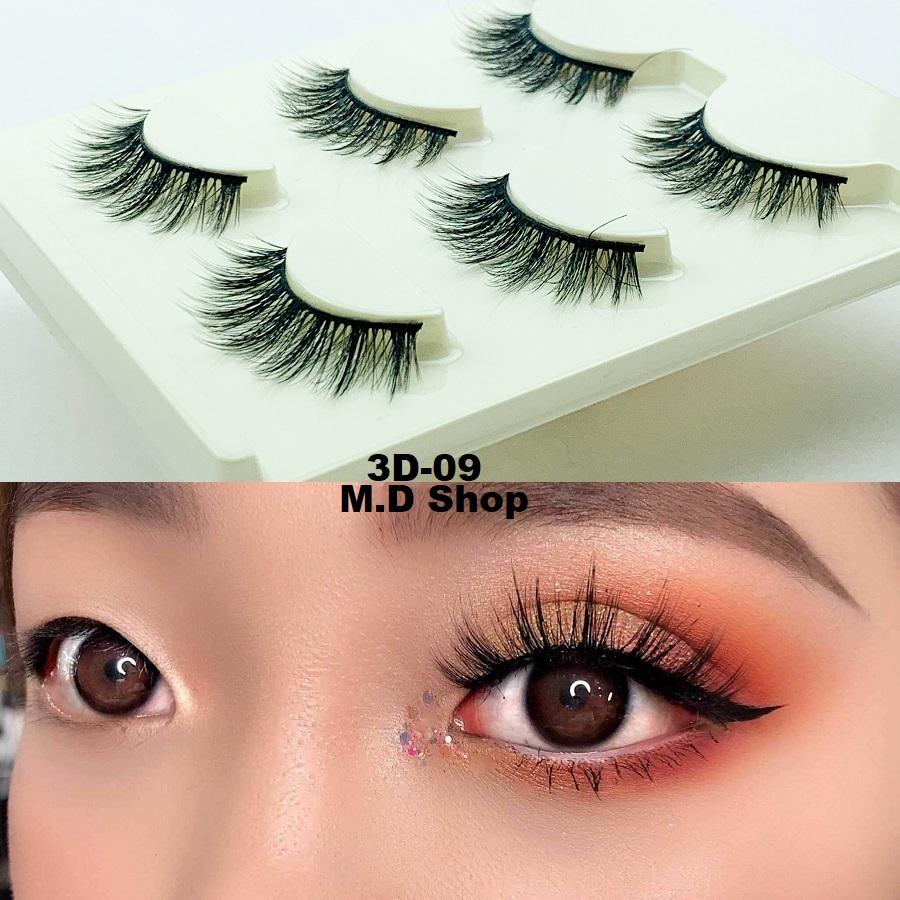 [HCM]Lông Mi Chồn 3D-09 Loại Cao Cấp - Hộp 3 Cặp Mi