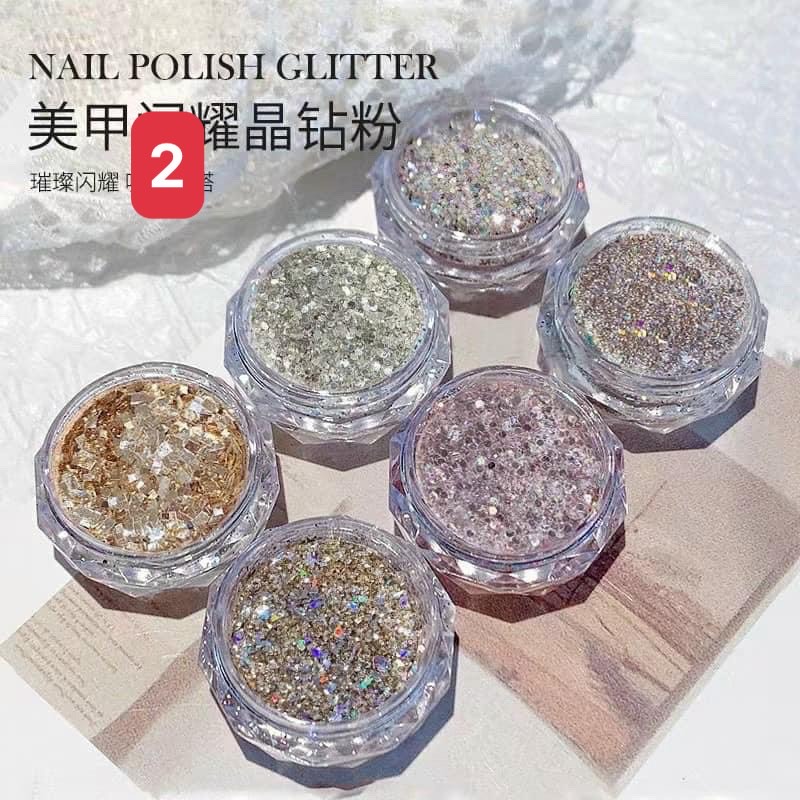 Set Nhũ Phản Quang, nhũ Vây cá set 6 hũ
