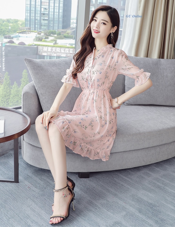 Váy hoa cúc đi biển, đi chơi