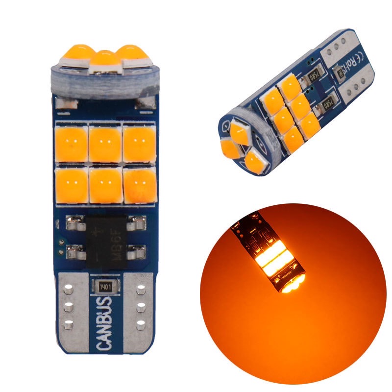 ไฟหรี่ LED T10 15smd 3030 (ราคา1ชิ้น) ไฟป้ายทะเบียนรถ T10 W5W สำหรับ ...