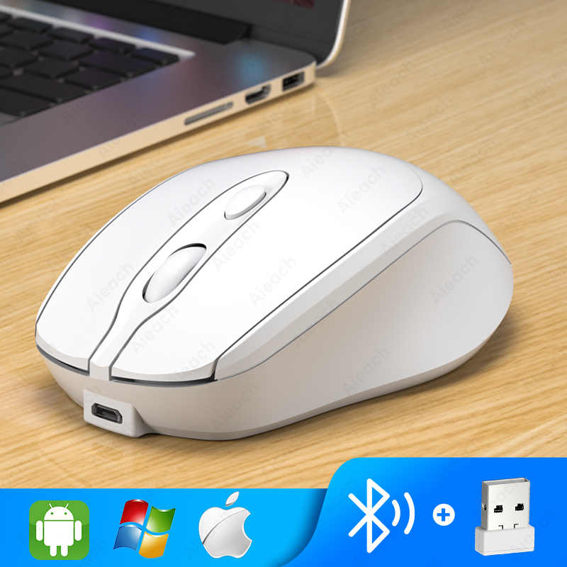 【Upgrade Your Style】 Aieach Rechargeable Mouse Silent COMPUT MOUS USB Ergonomic Gamer Mouse For Computer.