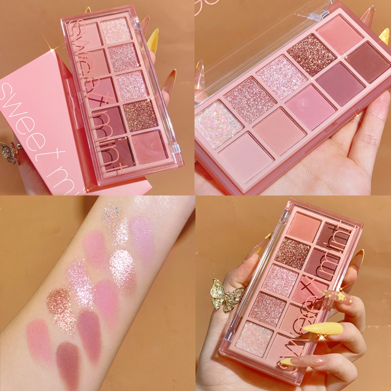 BẢNG PHẤN MẮT 10 Ô NHŨ LÌ SWEET MINT