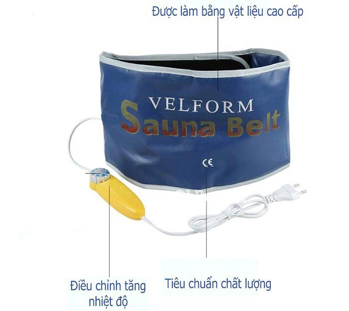 Đai Quấn Nóng Giảm Béo Sauna Belt ( Ấn Độ, Bảo Hành 01 Năm Đổi Mới )