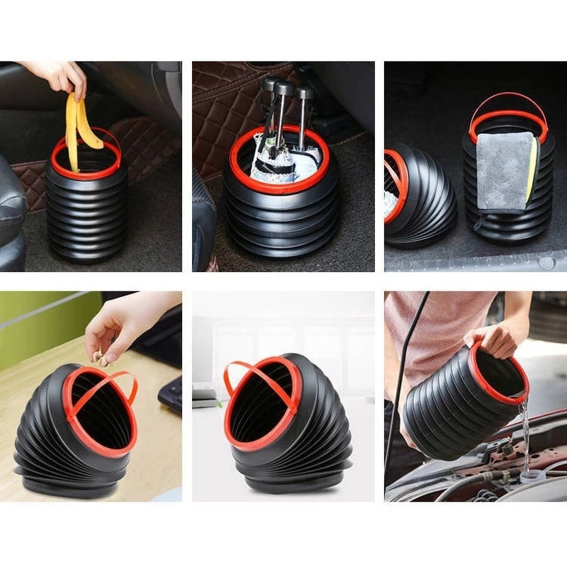 4L Telescopic Trash Bin Car Organizer Rubbish Container Foldable Storage Multifunctional Waterproof Garbage Can