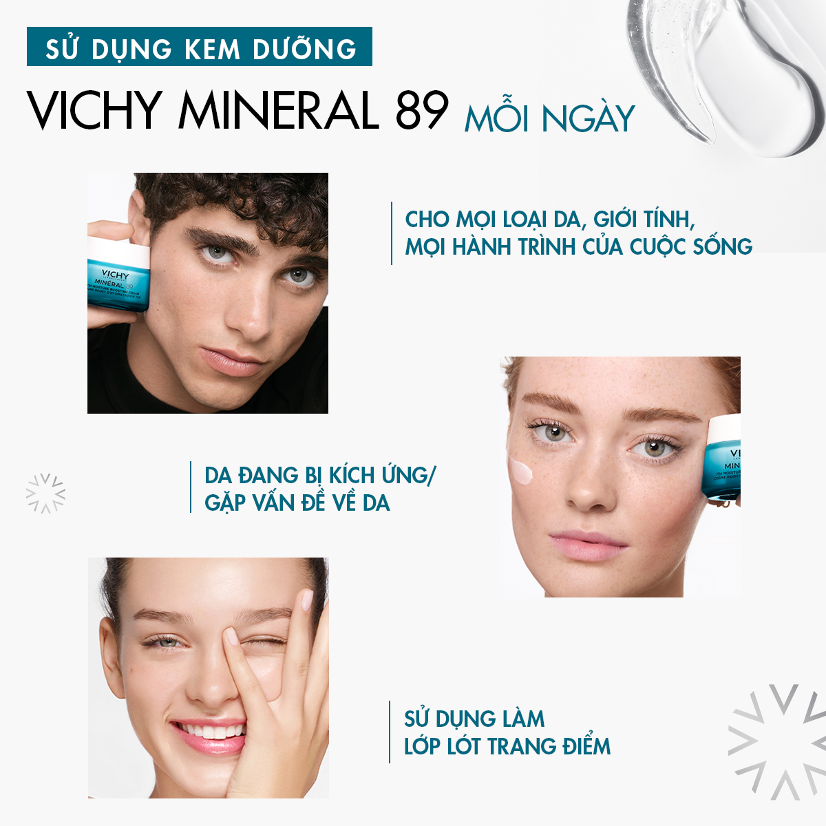 Kem dưỡng phục hồi chuyên sâu và dưỡng ẩm da đến 72h Vichy Mineral 89 50ml