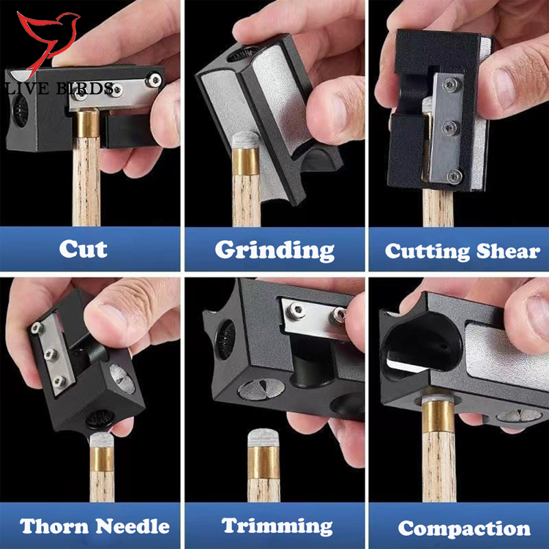 9 In 1 Multifunctional Billiards Pool Cue Tips Tool Tools Premium Billiard Cue Tip Grinder Billiard Pool Cue Tip Tools