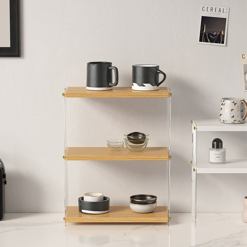 Nordic ins style acrylic water cup holder multi-layer storage rack mug coffee tea cup tea set rack