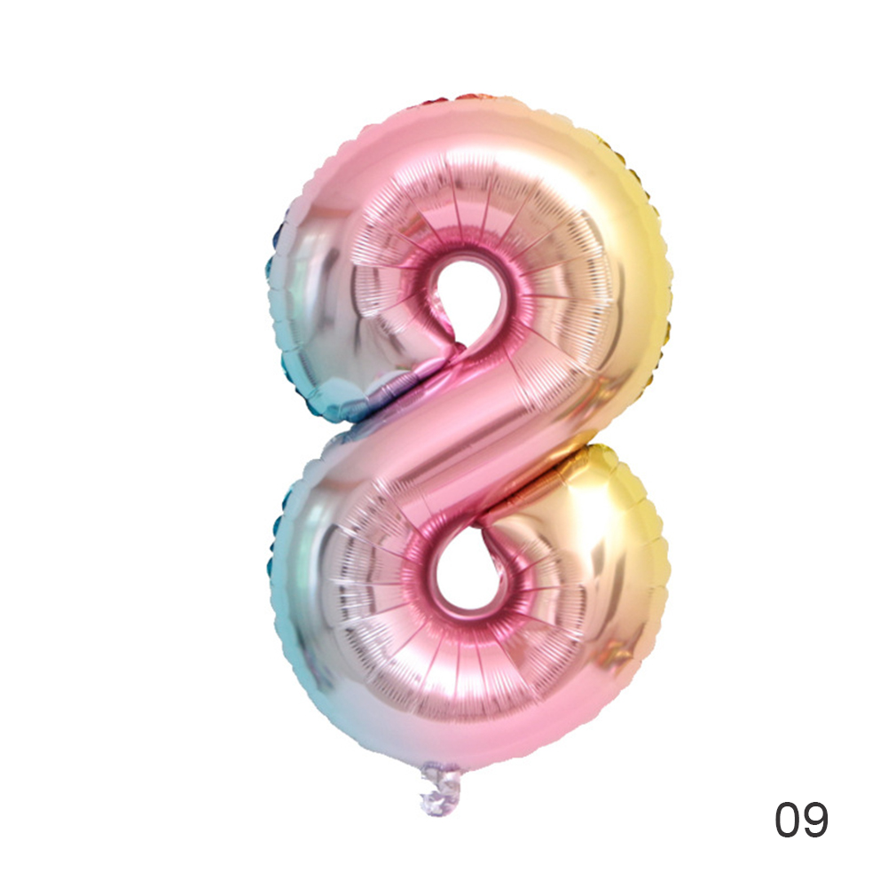 32 Inch Foil Birthday Balloons Air Helium Number Balloon Happy Birthday Party Decoration Rainbow Figures Balloon