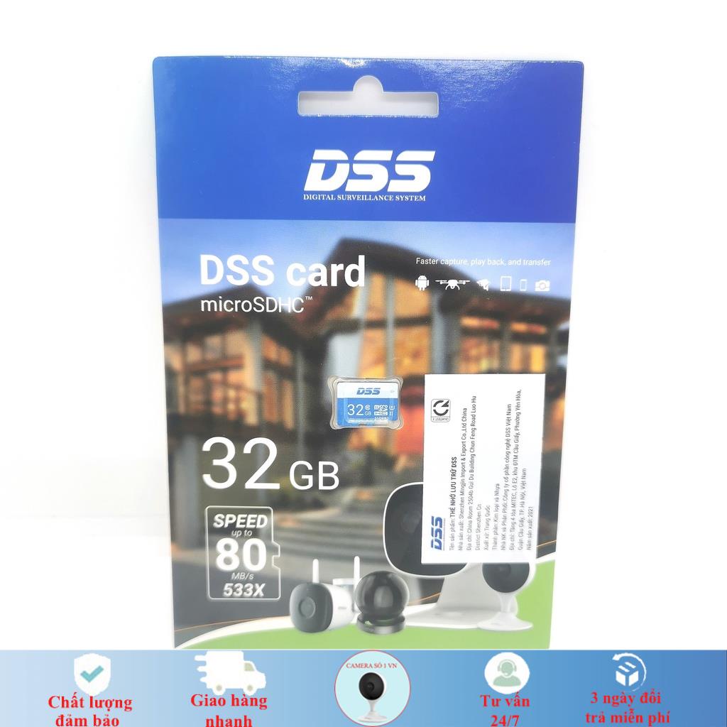 Thẻ Nhớ 32GB DSS Cho Camera, Máy Ảnh, Điện Thoại