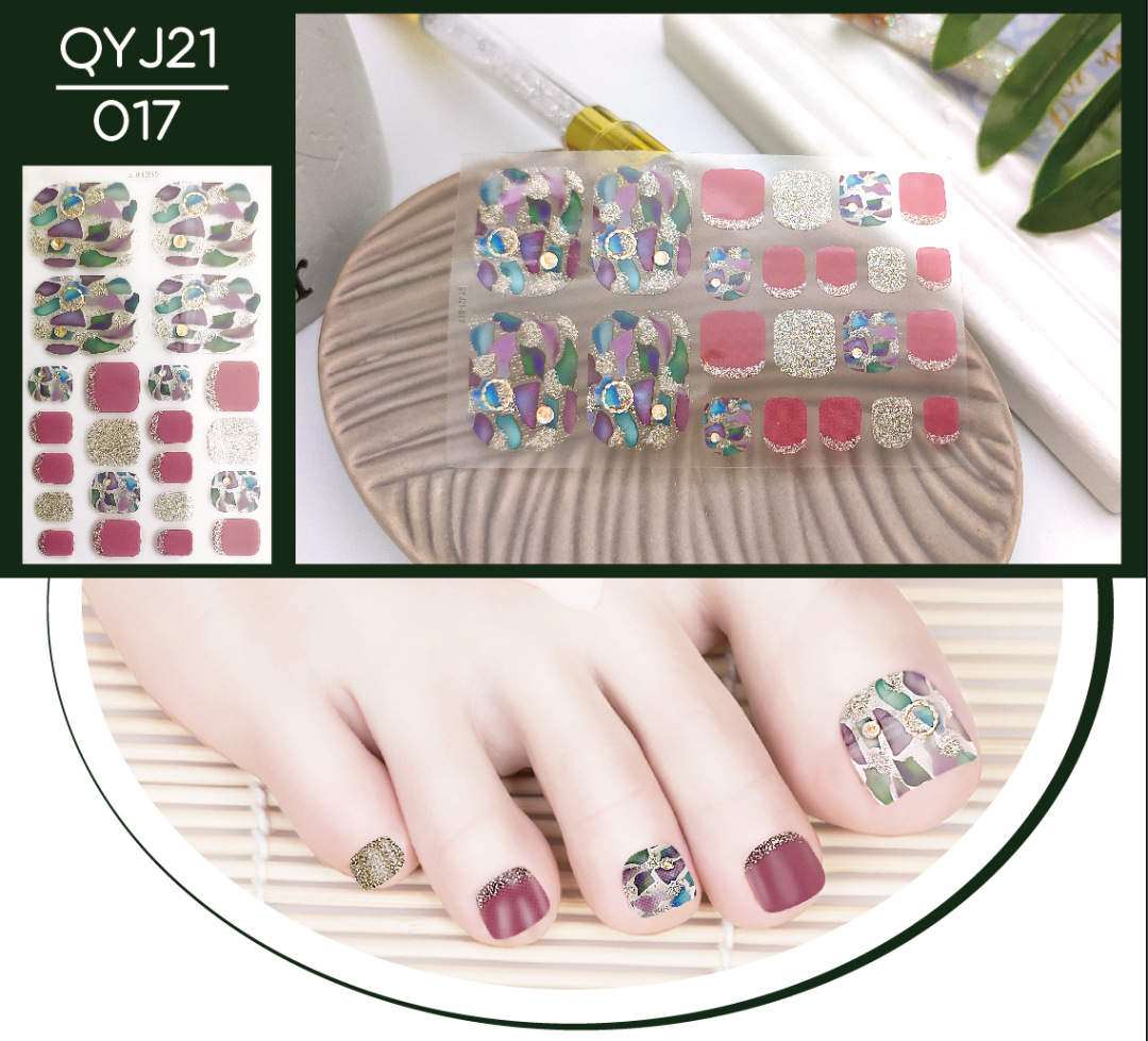 Miếng dán móng chân - Sticker dán móng chân 3D không thấm nước.