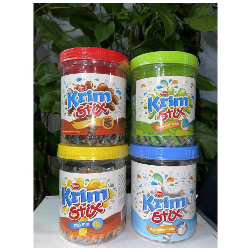 Rebisco Kẹo Mềm Krim Stix Vị Phô Mai (Hộp 100 cái x 4.5g)