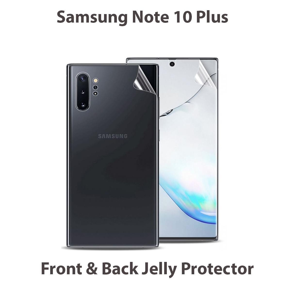Samsung Note 10 Plus Front and Back Jelly Protector Soft Film Protection for Samsung Note 10 Plus. 