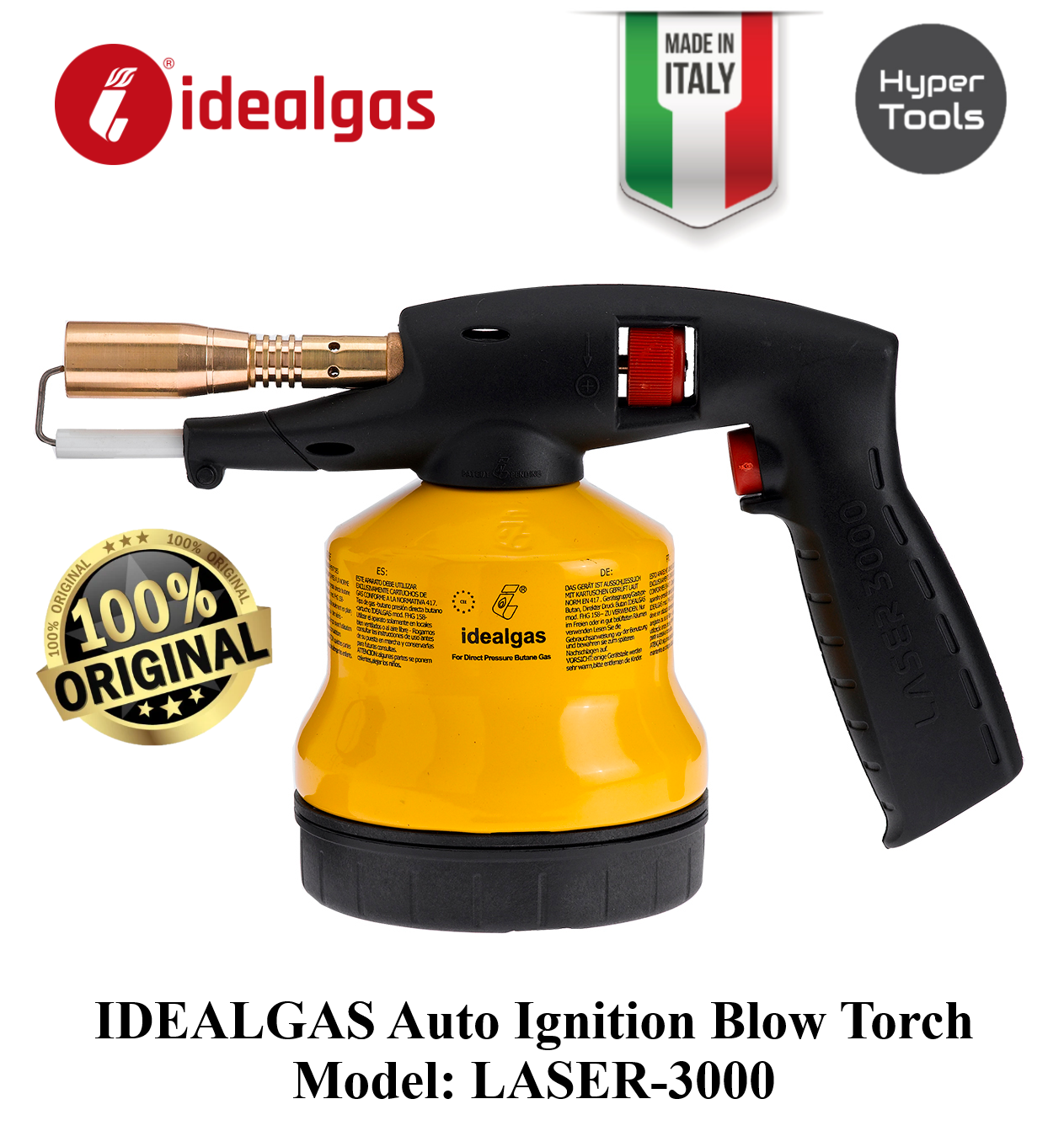 IDEALGAS (Italy) Auto Ignition Blow Torch (Model LASER3000) *Not