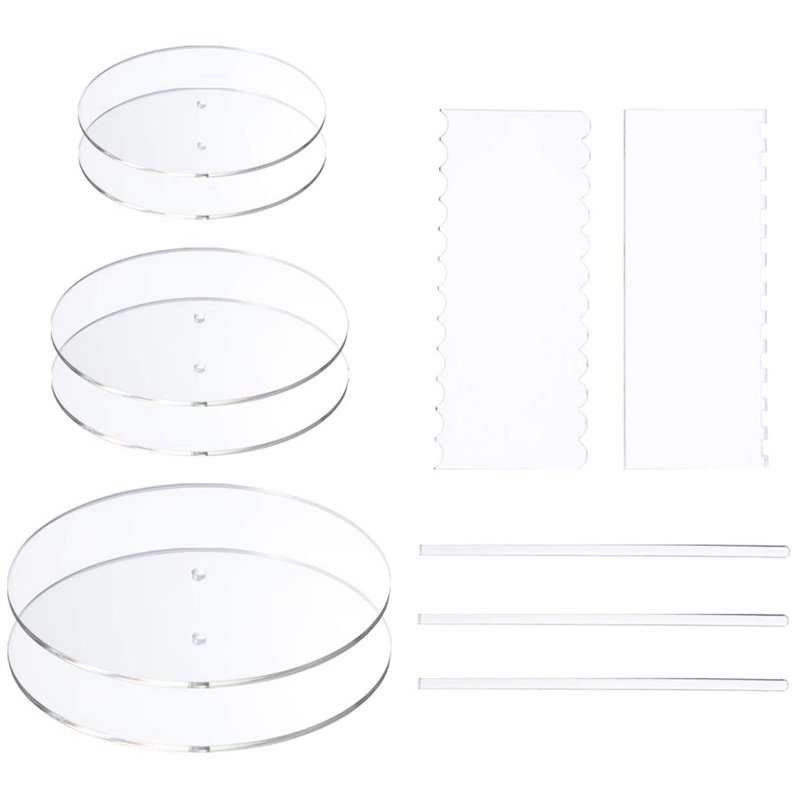 8.5 inch Acrylic Cake Discs - Set of 2 Circles (0.22 inch thick) | eBay