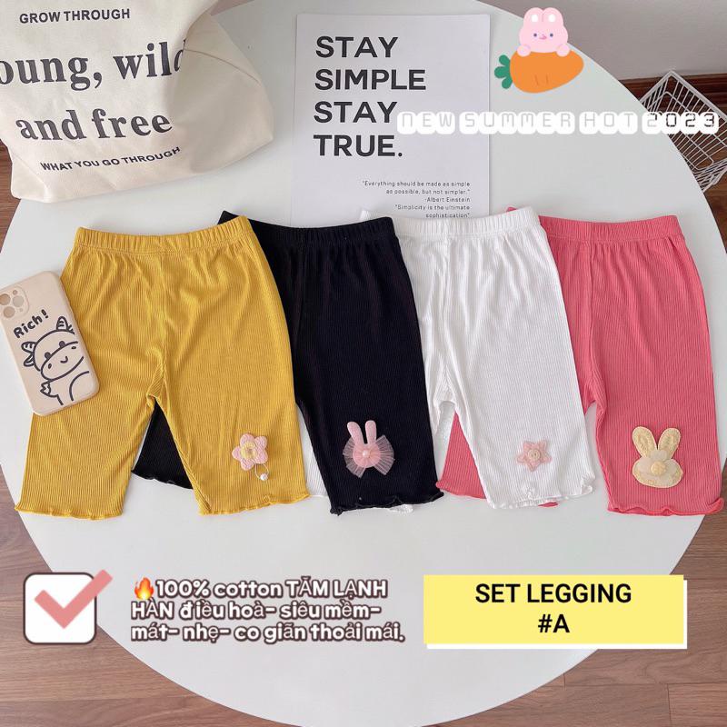 SET 4 QUẦN LEGGING LỬNG HÀN QUỐC CHO BÉ