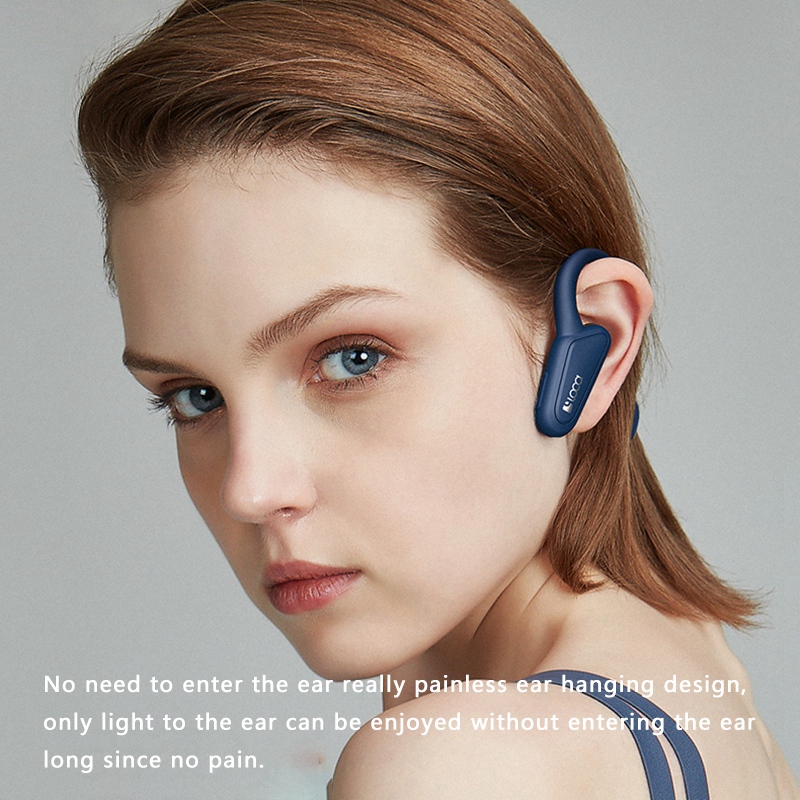 LOCA Z2 Bone Conduction Bluetooth Headset, Ipx4 Waterproof Wireless Bluetooth Headset for Running, Traveling