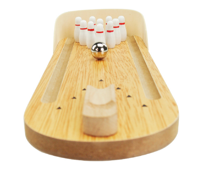Bộ đồ chơi bo ing kệ bowling gỗ mini cho bé