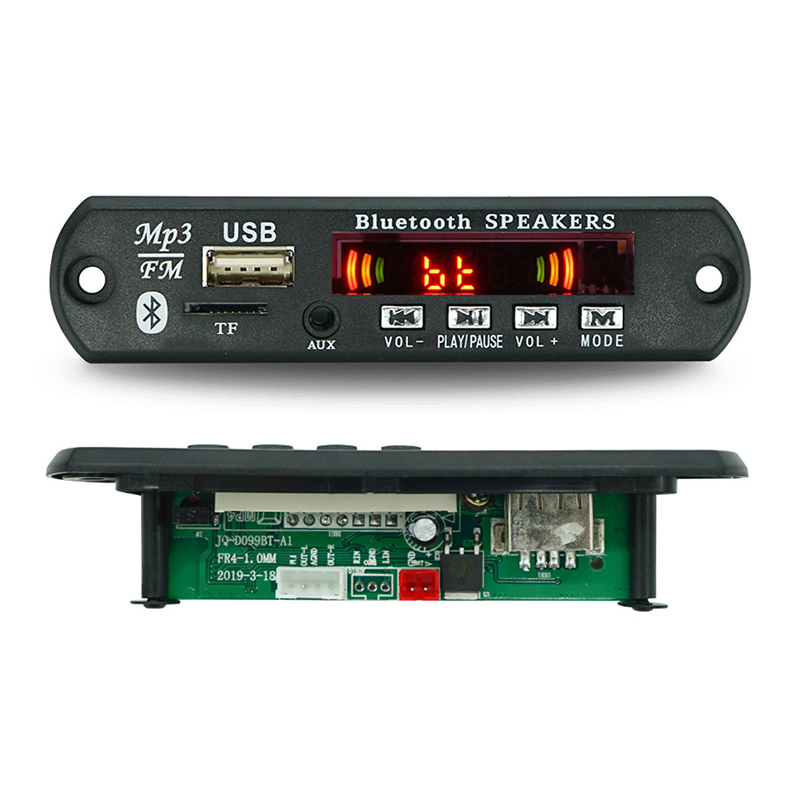 Wireless Bluetooth 5.0 9V-12V MP3 WMA Decoder Board Car Audio USB TF FM Radio Module Color Screen MP3 Player with Remote Control.