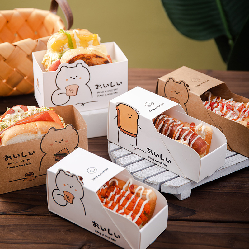 10pcs%20Cartoon%20Food%20Wrapping%20Paper%20Box%20Bread%20Toast%20Sandwich%20Burger%20Breakfast%20Takeaway%20Bento%20Disposable%20Packaging%20Boxes%20Restaurant%20MENGYU%20-%20Image%203