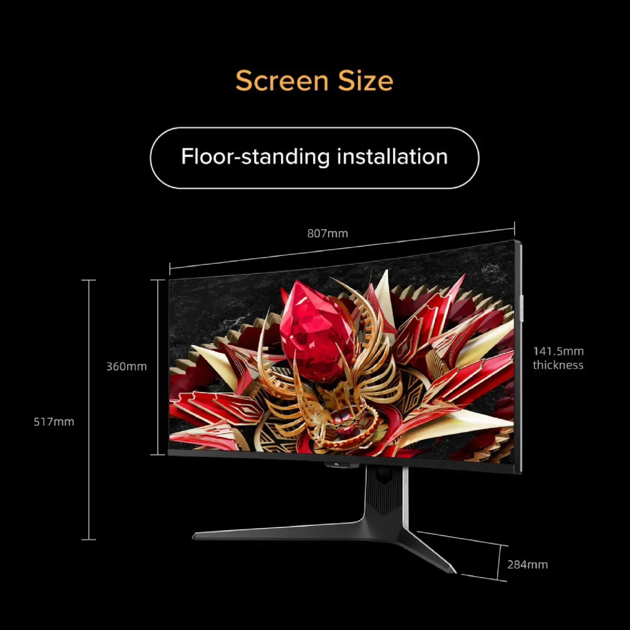 TCL QD-Mini LED Gaming Monitor 34R83Q | HDR 1600 | 1100+ Local