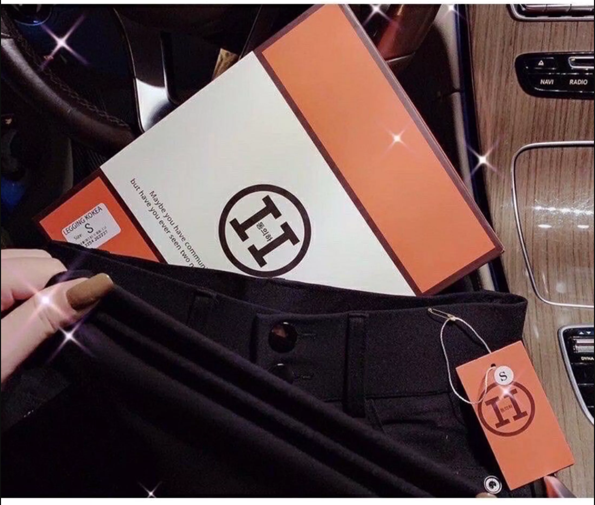 Quần legging cạp cao 2 khuy [K Kèm Hộp ]