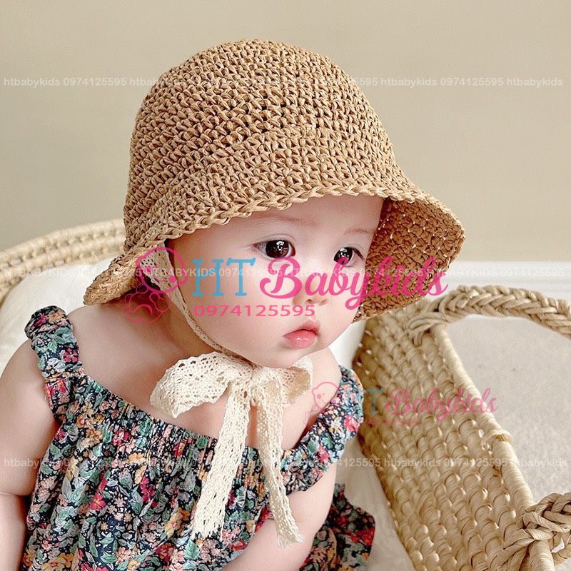 [Type 1] Soft Hotrend Straw Hat for Children at the Beach