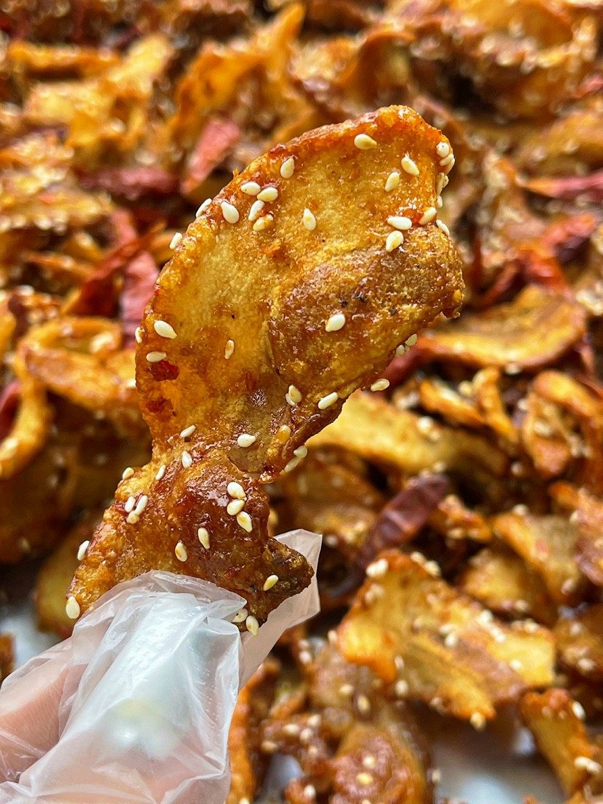 Ba rọi cháy tỏi đặc biệt giòn thơm ngon 1kg/ 500g/ 250g - đồ ăn vặt