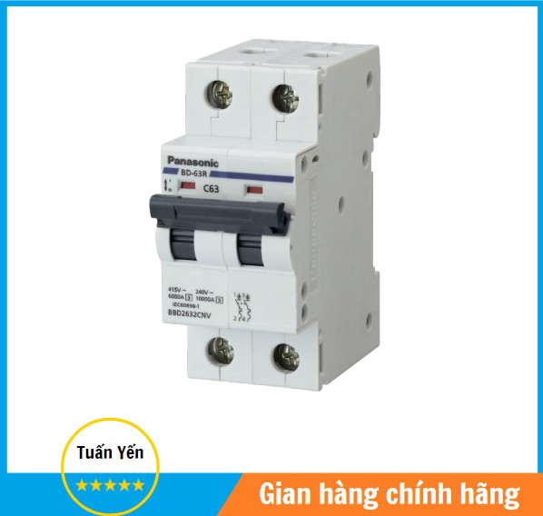 Hàng chính hãng - cb 2p panasonic 10a, 16a, 20a, 25a, 32a, 40a, 50a, 63a.