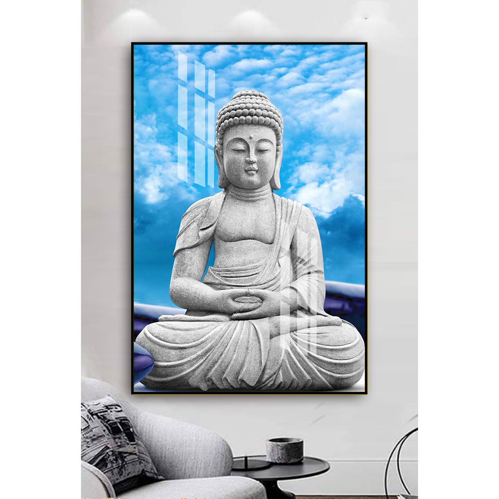Tranh Laminate Tráng Gương - Tranh Treo Tường Phật Giáo Treo Phòng Thờ