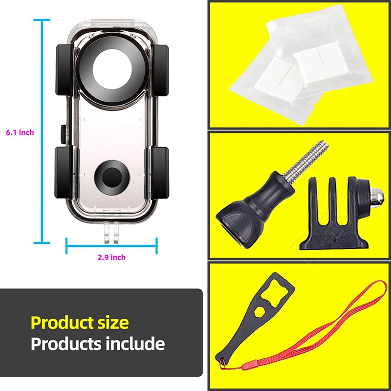 Waterproof Housing Case for Insta360 ONE X2, Underwater Dive Protective Shell 40M (131Ft) Aciton Camera Accessories