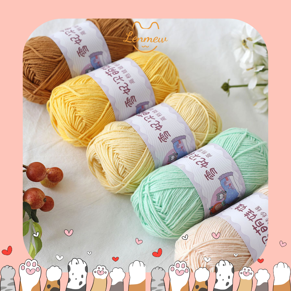 Len Baby Yarn Chính Hãng (Cuộn 40G) (Bảng Màu 51 - 67)
