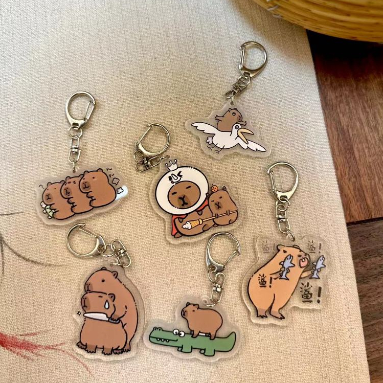 Móc Khóa Hình capybara Chất Liệu acrylic