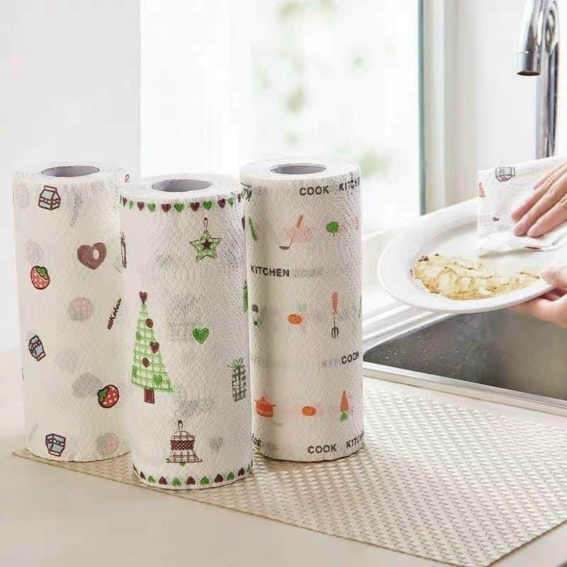 Roll paper wipe kitchen multi-purpose more sheets white super toughness washable được-giấy kitchen wipe-paper serviette