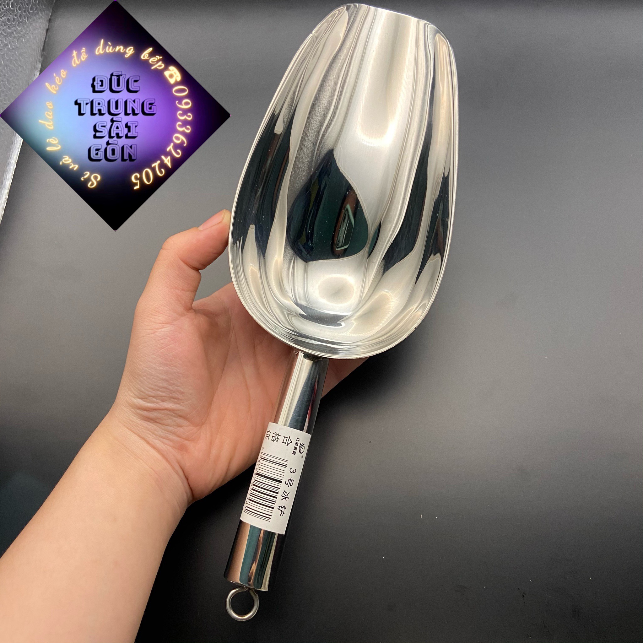 Xúc đá, xúc gạo, xúc hạt inox cao cấp đủ size