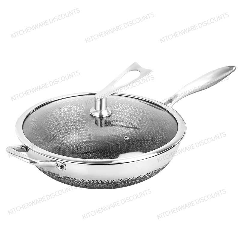 Wok 316 stainless steel wok nonstick pan no oil fume steak