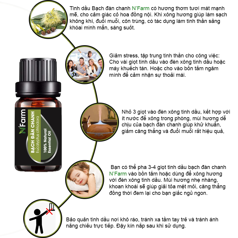 Tinh Dầu Bạch đàn chanh N'farm 10ml