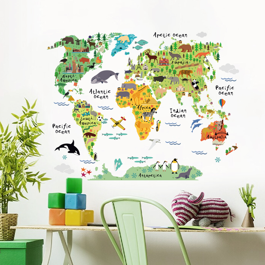 %E3%80%90Folio%20&%20Light%E3%80%91Watercolor%20Animals%20World%20Map%20Diy%20Wall%20Stickers%20For%20Boys%20Children%20Bedroom%20Kids%20Room%20Wall%20Decor%20Sticker%20For%20Kindergarten%20Classroom%20-%20Image%203