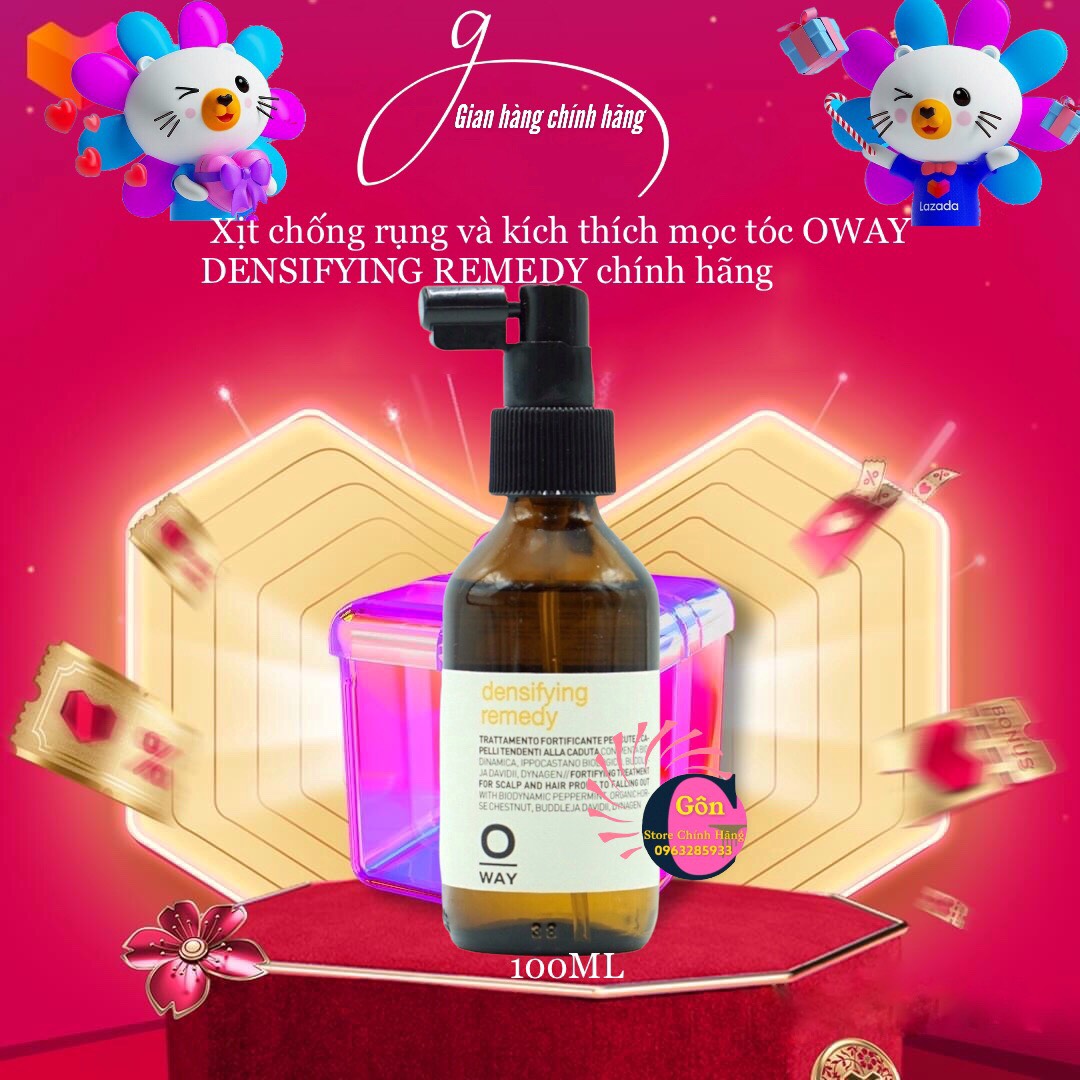 [ Oway Chính Hãng ]  Xịt Chống Rụng Và Kích Thích Mọc Tóc Oway Densifying Remedy 100ml