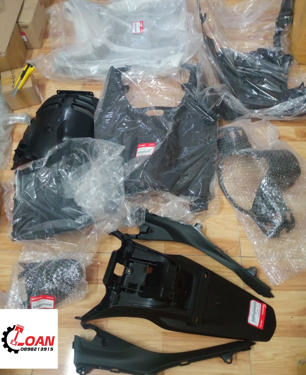 Dàn nhựa nhám xe sh mode màu đen hàng zin chính hãng honda_shop phụ tùng motor