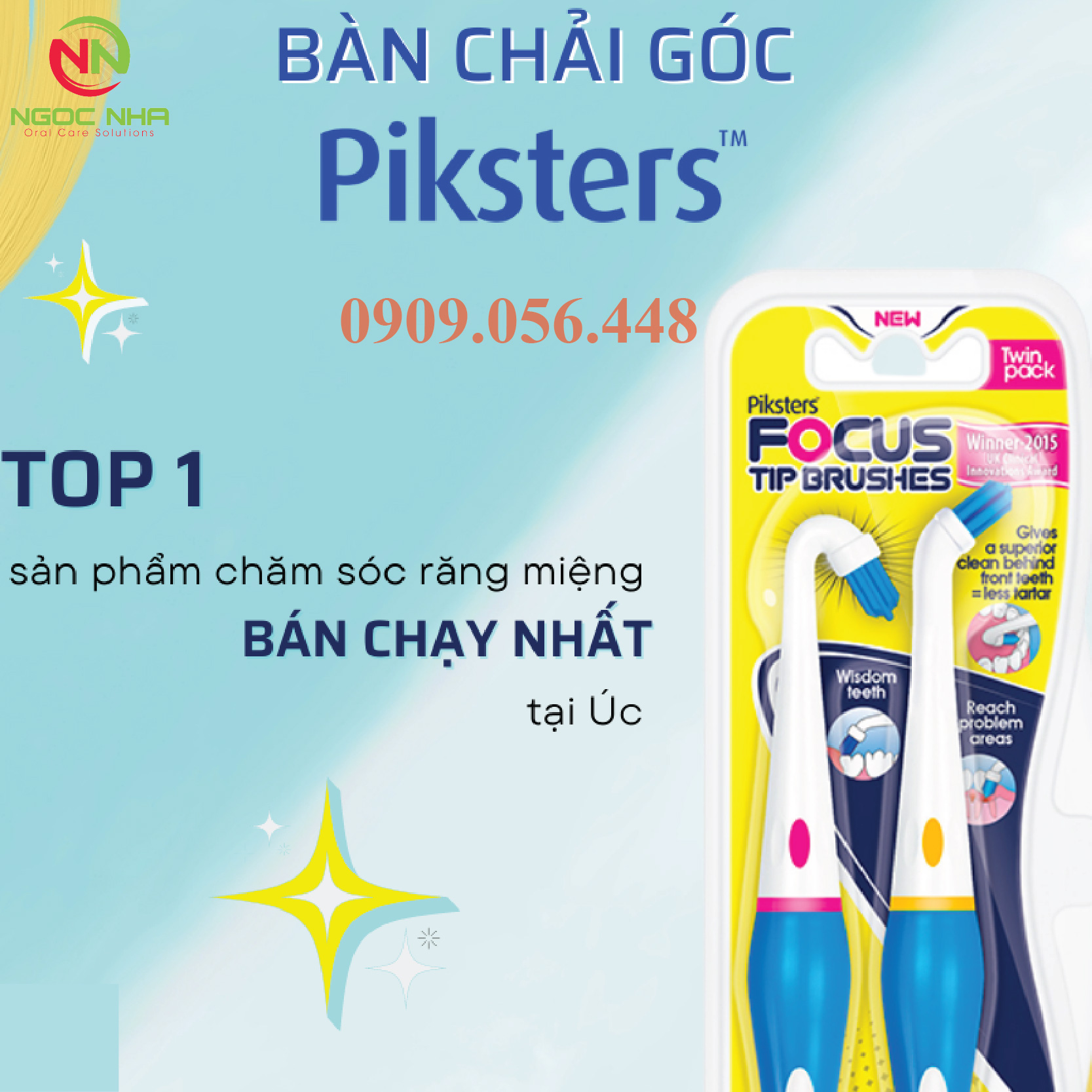 Combo 2 bàn chải góc Piksters