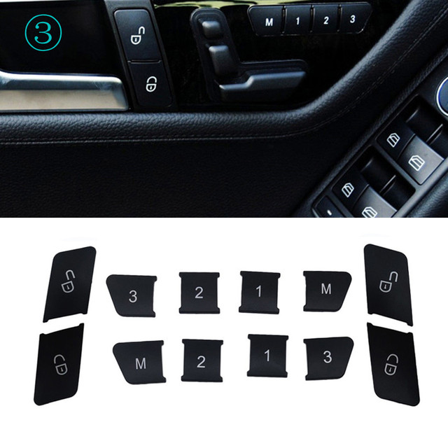 NEW%20%E3%80%90Too%20much%20love!%E3%80%91Car%20Door%20Lock%20Unlock%20And%20Window%20Switch%20Button%20Trim%20Cover%20Sticker%20Interior%20For%20Mercedes%20Benz%20A%20B%20C%20E%20Gla%20Cla%20Glk%20Gle%20W176%20W204%20-%20Image%209